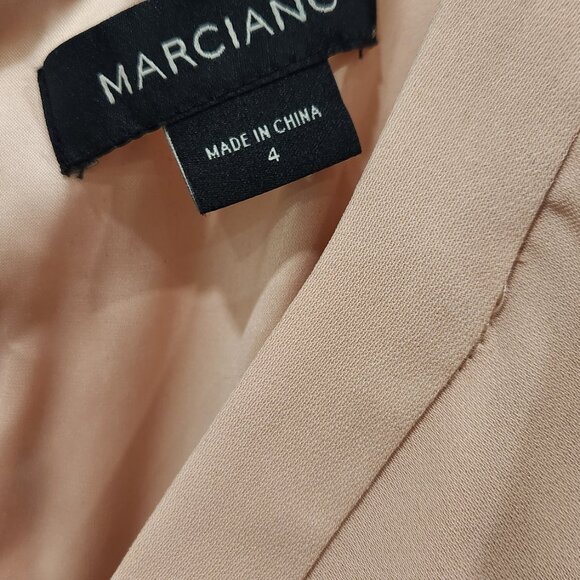 NWT Marciano Mini Dress with Ruffled Sleeves - Sz 4 - Light Pink - Picture 3 of 4